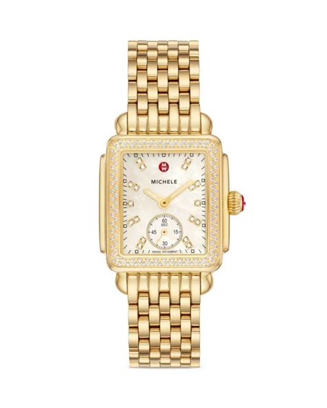 michele deco diamond watch replica|michele deco mid watch 29mm.